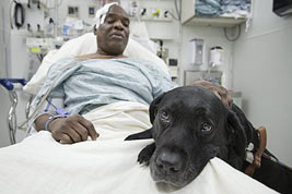 Cecil Williams and his dog