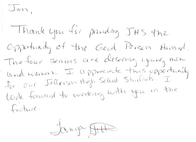 The Good Person Award