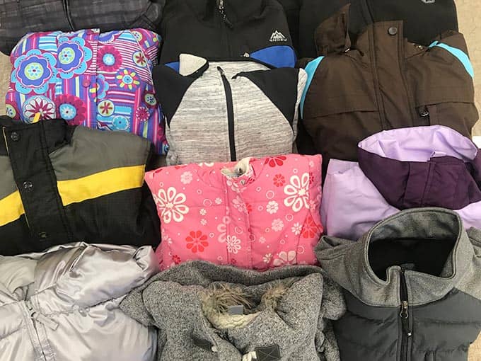 Coats donated to the Clancy School